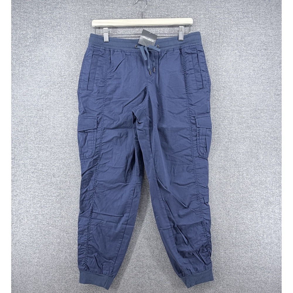 Eddie Bauer Cargo Jogger Pants Women Size 10 Blue Activewear Hiking NEW $80